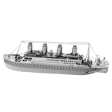 Model of the Titanic on a white background