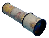 Medium pirate scope style kaleidoscope with "old world" map pattern