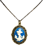 Anchor Cameo Necklace