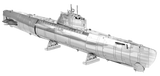Assembled metal German U-Boat model