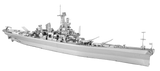 Assembled metal USS Missouri model