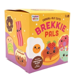 Box of Brekkie Pals cereal toys with colorful packaging 