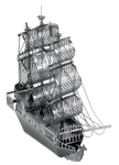 Metal model of a ship with multiple masts