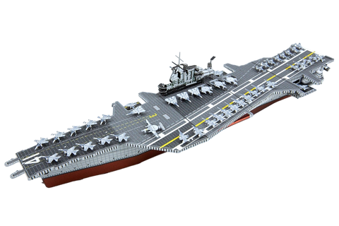 Assembled USS Midway full color metal model