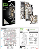 Metal Earth vintage diving suit model kit with packaging and assembly instructions.