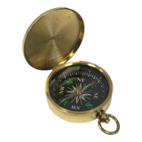 Brass compass with black dial 