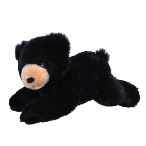 Black teddy bear with a beige nose 