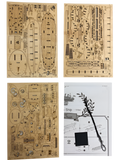 Unassembled wooden cruise ship puzzle and instructions