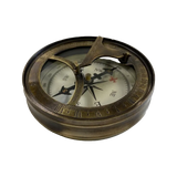 Vintage-style compass with brass finish