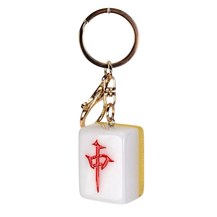 Red Mahjong Tile Keychain – Philly Seaport Gift Shop