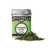 Spicewalla fenugreek leaves container with green labelbackground