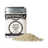 Spicewalla white sesame seed canister with sesame seeds
