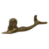 Bronze mermaid figurine paperweight