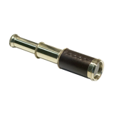 Vintage-style telescope with leather and brass finish 
