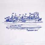 Boathouse Row Tea Towel