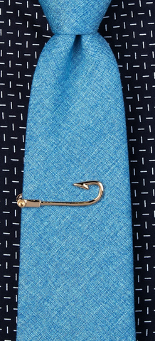 fish and hook bar Gold Fish Hook Tie Bar – Philly Seaport Gift Shop