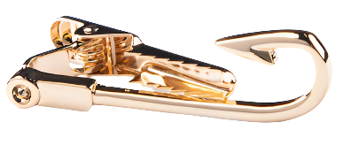 fish and hook bar Gold Fish Hook Tie Bar – Philly Seaport Gift Shop
