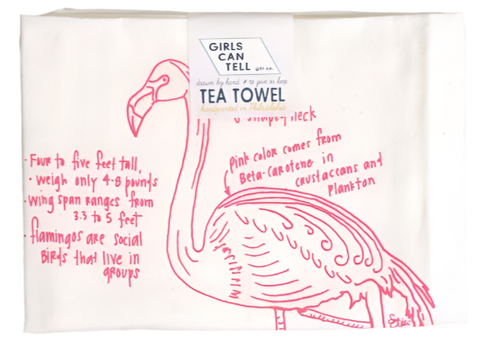 Flamingo Tea Towel