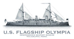 Cruiser OLYMPIA Sail Plan - Postcards (10pcs)