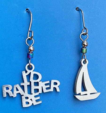 I'd Rather Be Boating Earrings