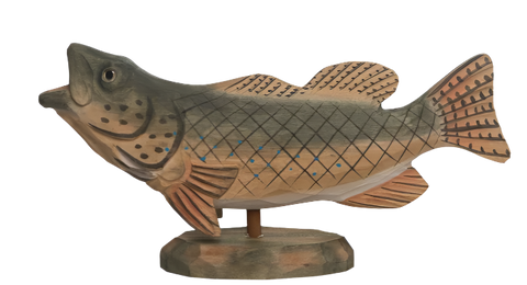 Fighting Fish Wood Figure