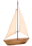 Wooden Boat Figurine