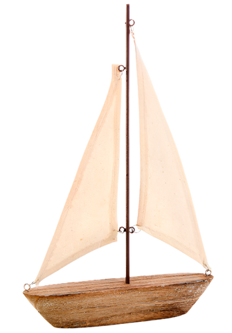 Wooden Boat Figurine