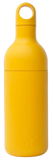 Yellow water bottle with a cap in the shape of a buoy