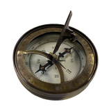Vintage-style compass with brass casing