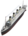 Full color metal model of the Titanic 
