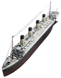 Full color metal model of the Titanic 