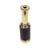 Vintage-style telescope with leather and brass finish 