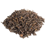 Dry black tea leaves