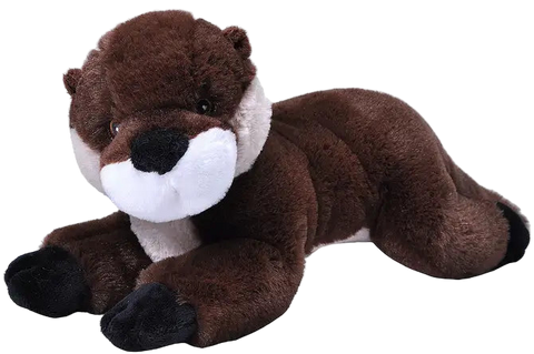 Plush floppy toy otter, 19.7 x 1.8 x 6.7 in