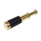 Vintage-style telescope with leather and brass finish 