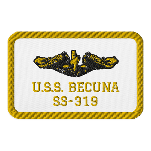 Submarine BECUNA Gold Dolphin Embroidered patches