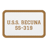 Submarine BECUNA Name and Hull Embroidered Patches