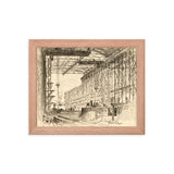 Covered Shipway at New York Shipbuilding, Camden, NJ - Framed poster