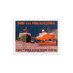 Ship Via Philadelphia Framed poster