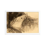 Battleship IDAHO at New York Shipbuilding Company Framed Poster
