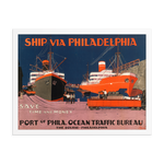 Ship Via Philadelphia Framed poster