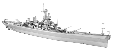 Assembled metal USS Missouri model