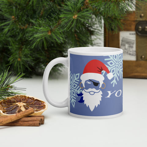 Pirate Santa - Mug: Blue