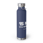 W2W "15 Miles" 22oz Vacuum Insulated Bottle