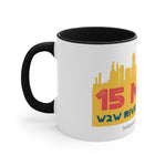 W2W "15 Miles" Accent Coffee Mug, 11oz