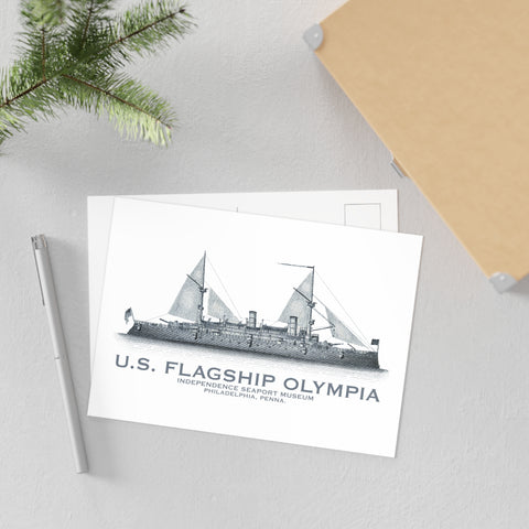 Cruiser OLYMPIA Sail Plan - Fine Art Postcards