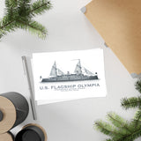 Cruiser OLYMPIA Sail Plan - Postcards (10pcs)