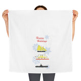 Festive Seaport Fleet - Tea Towel